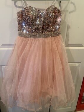 Sparkle Sequin Bodice Pink Tulle Kids Dress